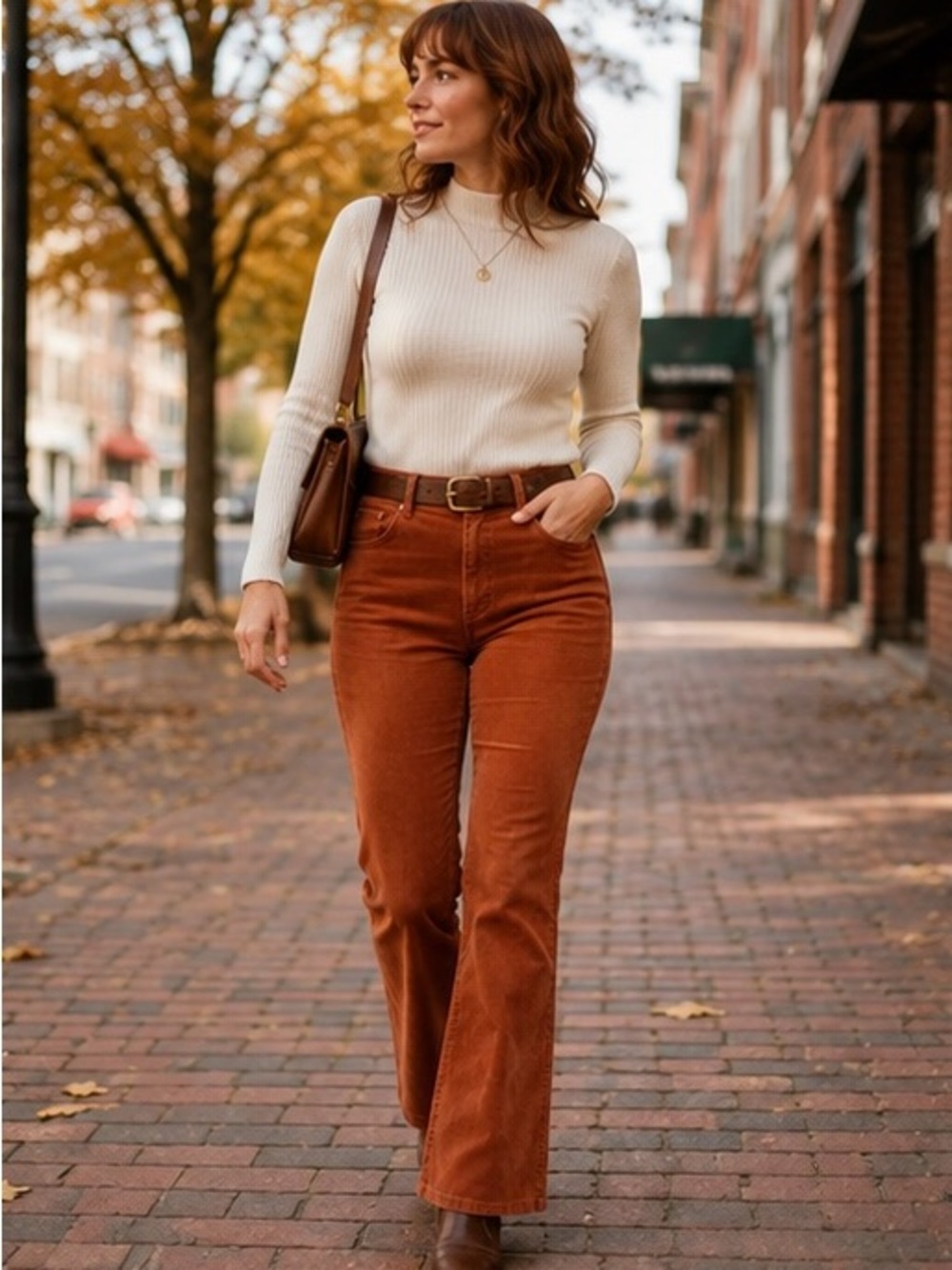 Old Navy Kicker Bootcut Corduroy Pants
Burnt Orange Extra High Rise Size 6